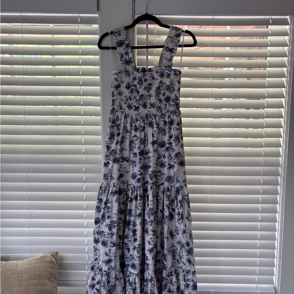 Abercrombie & Fitch Blue and White smocked Women's sun Dress